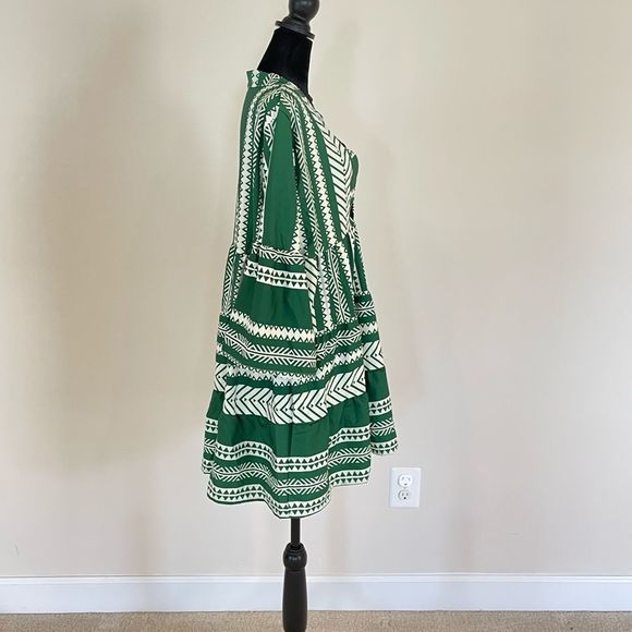 Hippie summer spring green tunic dress size medium - Picture 4 of 5